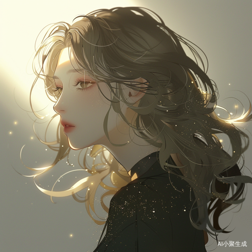 Beautiful Anime Girl with Delicate Features and Soft Makeup
