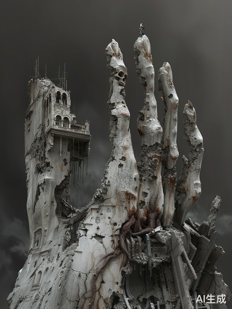 微观建筑：巨手上的极小人和细节惊人的三维古风世界