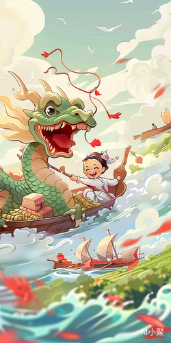 Chinese Dragon Boat Festival: Flying Dragons and Festive Delights