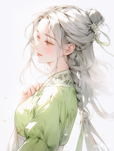 中国可爱少女的精致细节