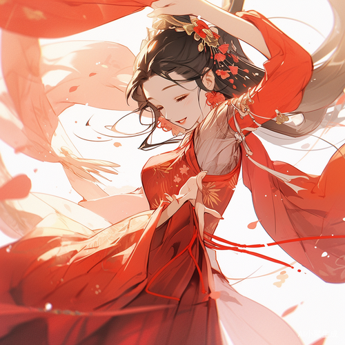 唯美古风舞姿，花朵掉落之时