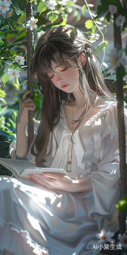 花藤下的美少女