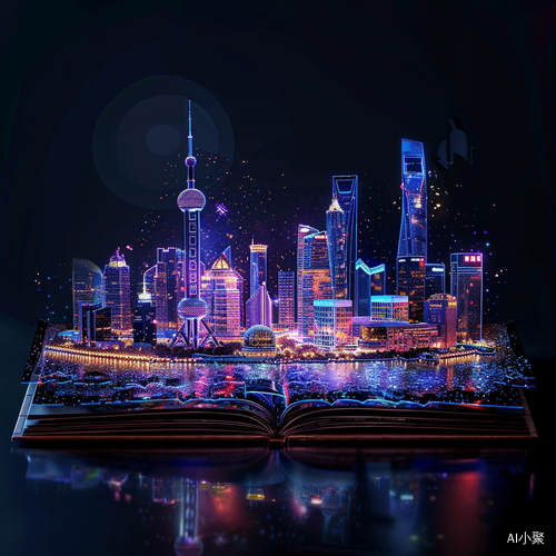 Open holographic magic book brings Shanghai to life at night