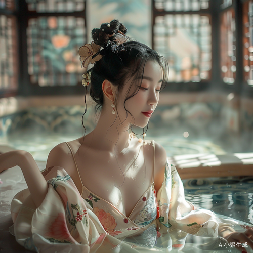 性感古装美女在澡堂里沐浴
