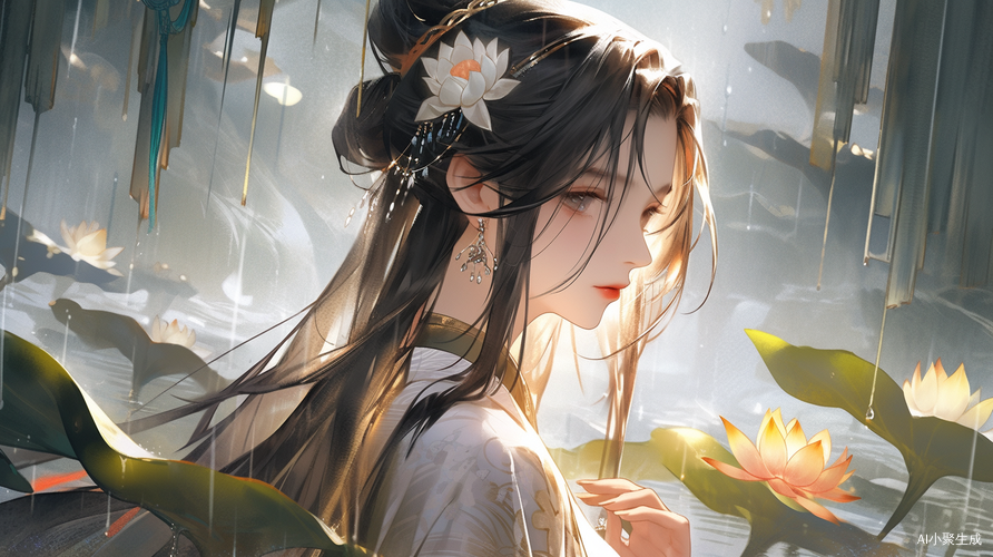 绝美的古装女将军，高清8k画质展现精致华丽