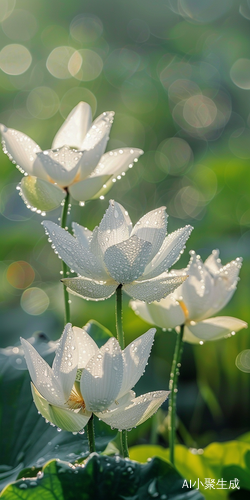 Blooming White Lotus - A Delicate and Beautiful Moment