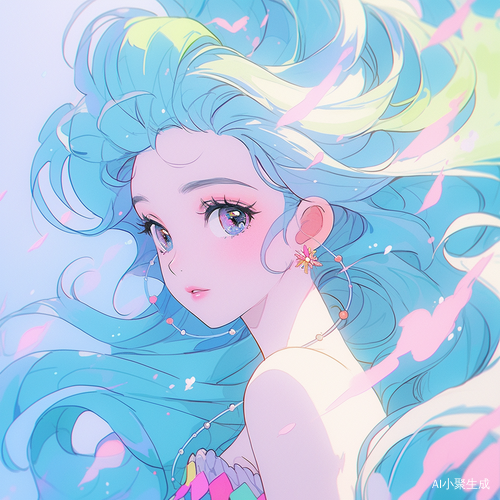 梦幻自然光下的大海女生