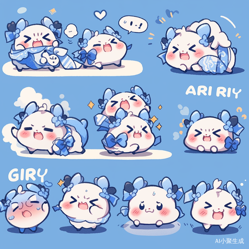 Korean Wave Style Piggy Sticker with Various Expressions