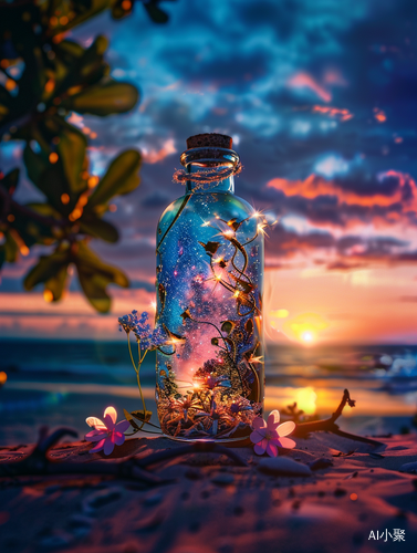 Glass Bottle: A Captivating World of Stars and Nature