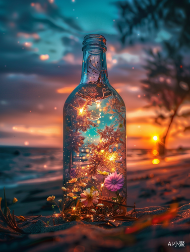 Glass Bottle: A Captivating World of Stars and Nature