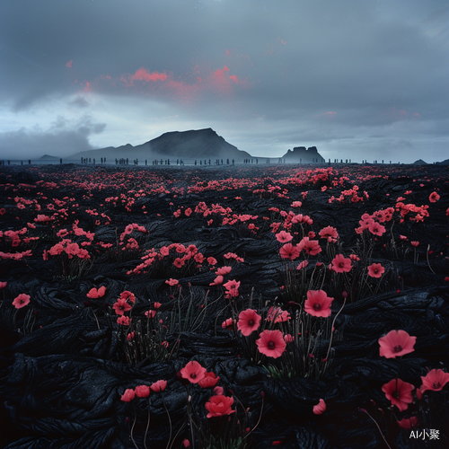 超级写实的冰岛火山风景