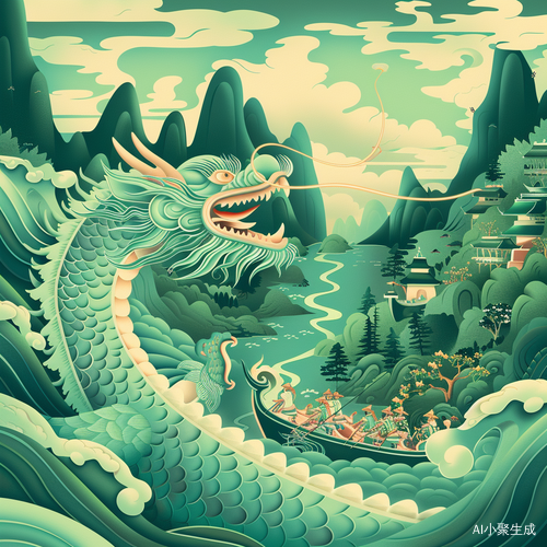 绿色主题的端午节海报
