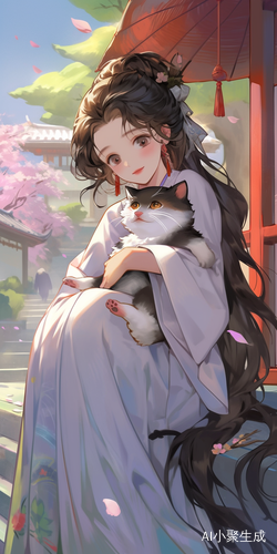 旗袍女孩与蓝眼猫的小院之美