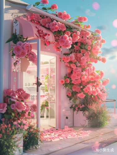 Vibrant Rose Bouquets in a Minimalist Flower Shop