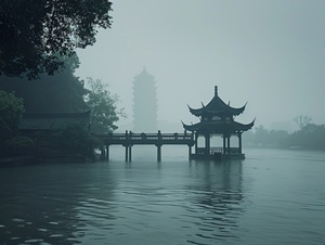 多少楼台烟雨中最后，画面转入朦胧的烟雨之中。细雨如丝，轻轻洒在江南的楼台亭阁之上，使得一切都变得模糊而神秘。远处的建筑若隐若现，仿佛置身于梦幻之中。烟雨中的江南，既有诗意的美，又带有一丝淡淡的哀愁，正是诗人笔下那难以言说的韵味。