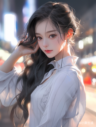 大师杰作 4K 亚洲女高中生闭嘴微笑画风