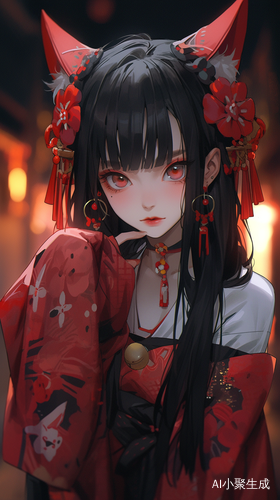 日式美少女摇滚朋克，夜晚电影感