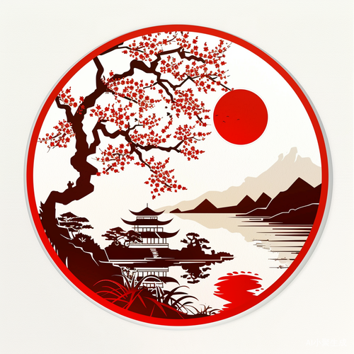 红色矢量剪纸物品