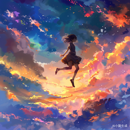 內向的飛翔著的短髮少女