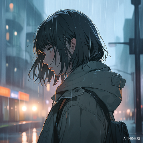 大雾中的孤独少女