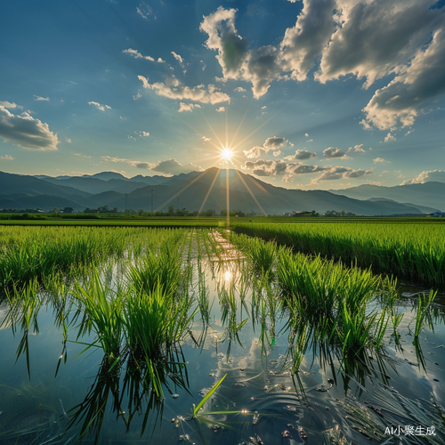 夏天白天的田园景色