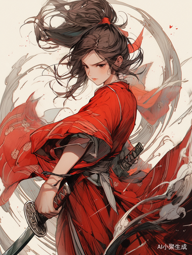 古风女孩明艳战斗姿势