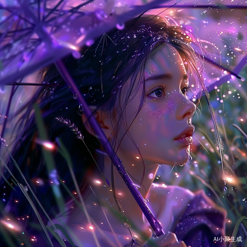 美少男美少女，柔和光线下的完美长发五官