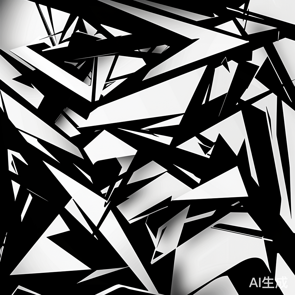 抽象黑白几何图形设计