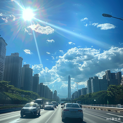 High-resolution photo captures vibrant view of Futian Diamond Tower