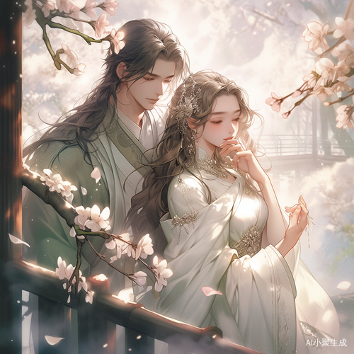 仙境中的俊美男主与美丽女子