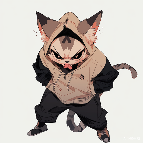 Funny Ink Cartoon: Cat with Disdainful Expression