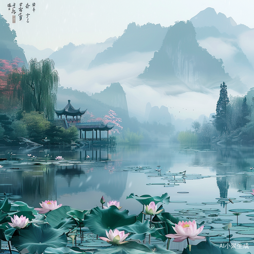 山水世界的晨光之美