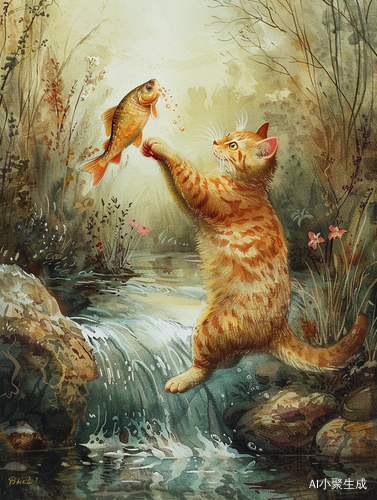 猫抓鱼