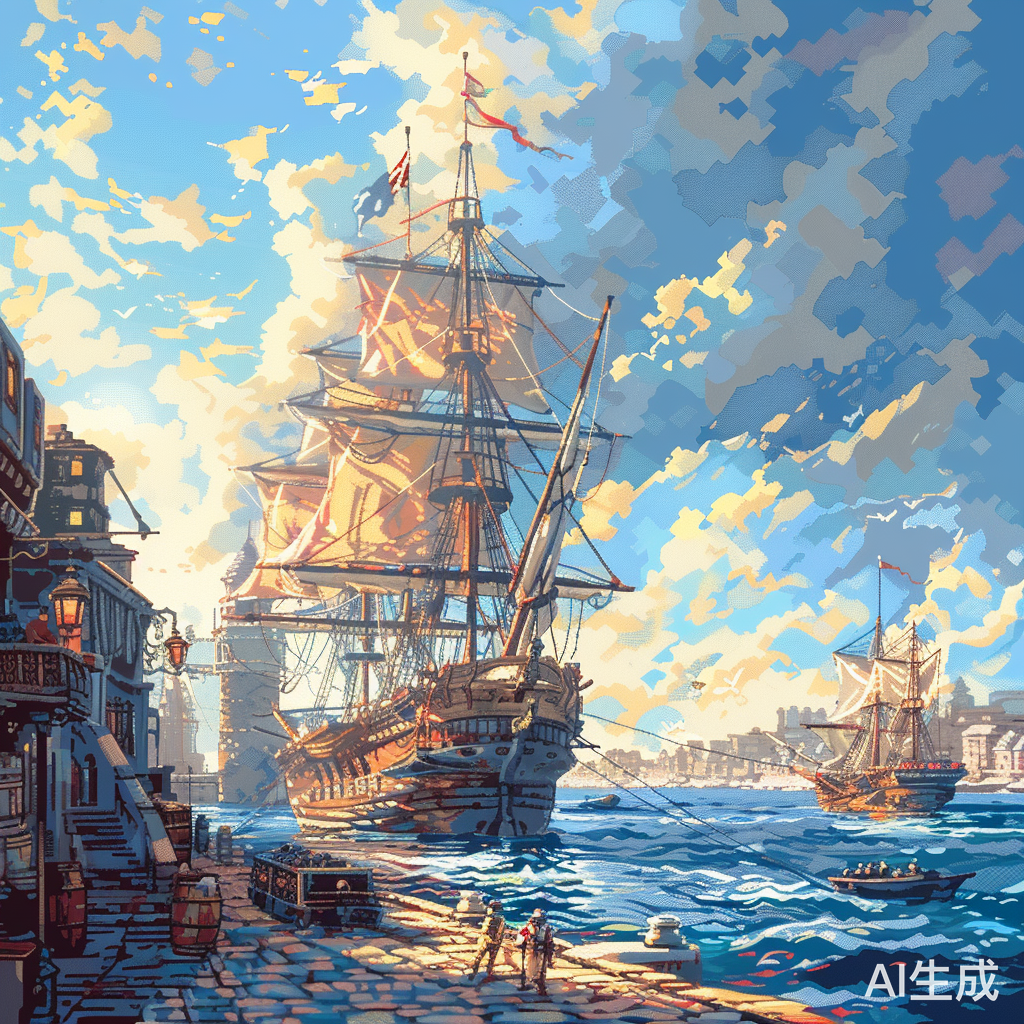 像素画风下的港口之美