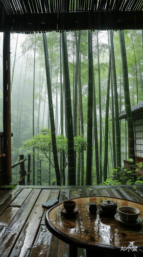 竹林小屋下的治愈茶时光