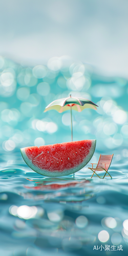 卡通风格的夏日西瓜世界
