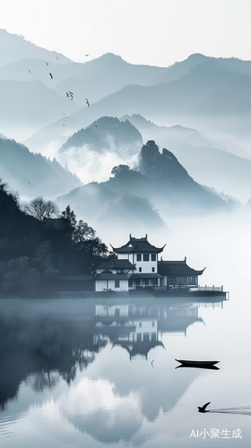 中国传统山水画：水墨丹青描绘东方山水