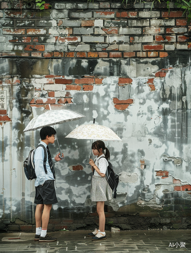 梧桐小巷的夏雨情