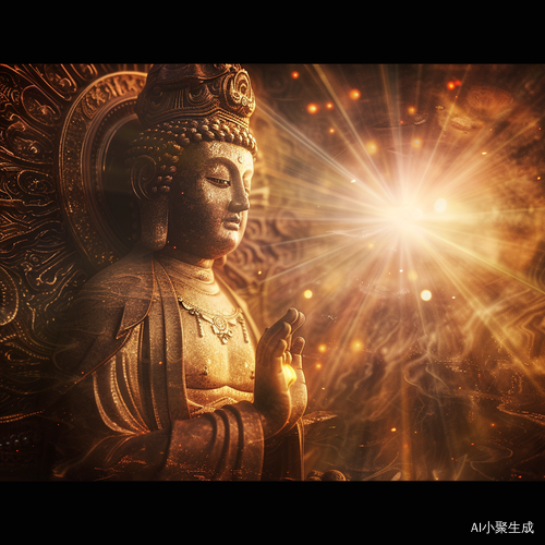 佛光普照地藏菩萨AI风格动图