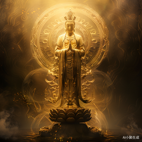 佛光普照地藏菩萨AI风格动图