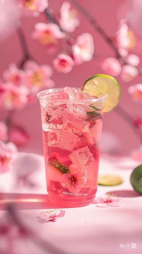 Luxury Drink: Sakura Lemon Tea Editorial Photograph