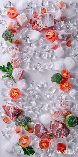Frozen Vegetables in Ice Cubes Composition