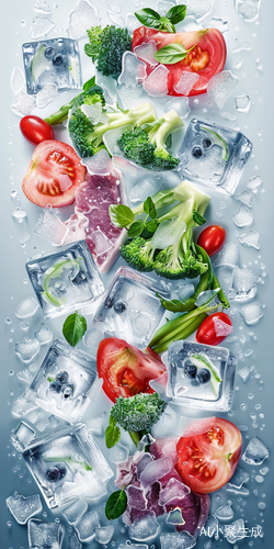 Frozen Vegetables in Ice Cubes Composition