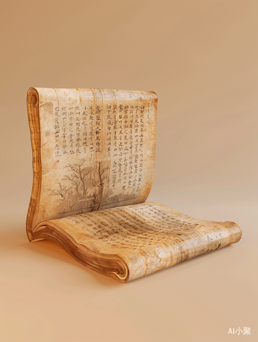 Ancient Chinese Rice Paper Book in Dreamlike 3D World