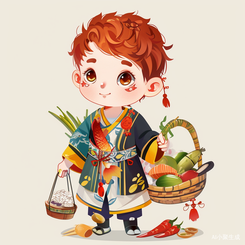 火红头发的湘西风少年
