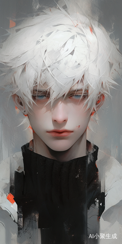 白发美男诡异画风