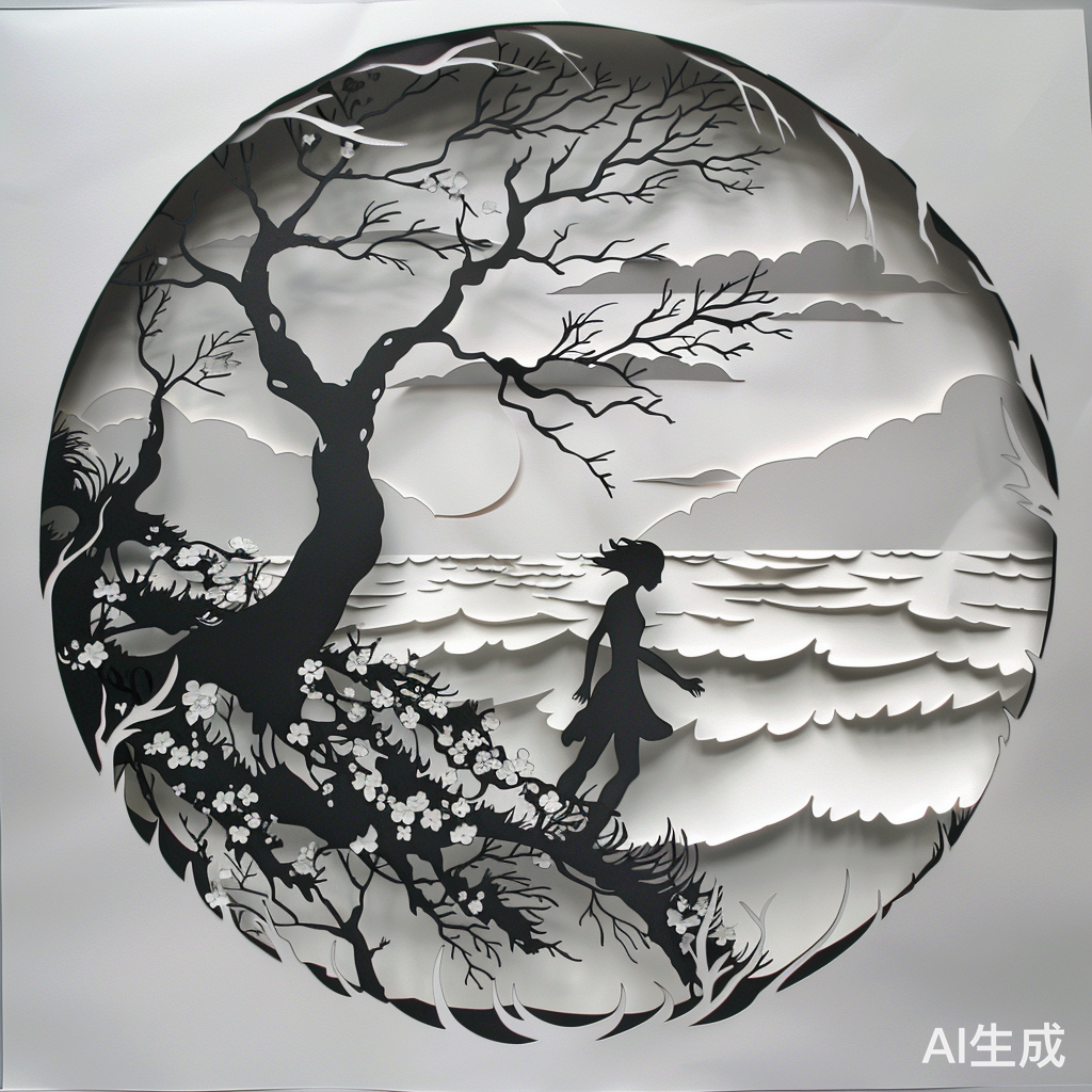 学生资助主题剪刻纸