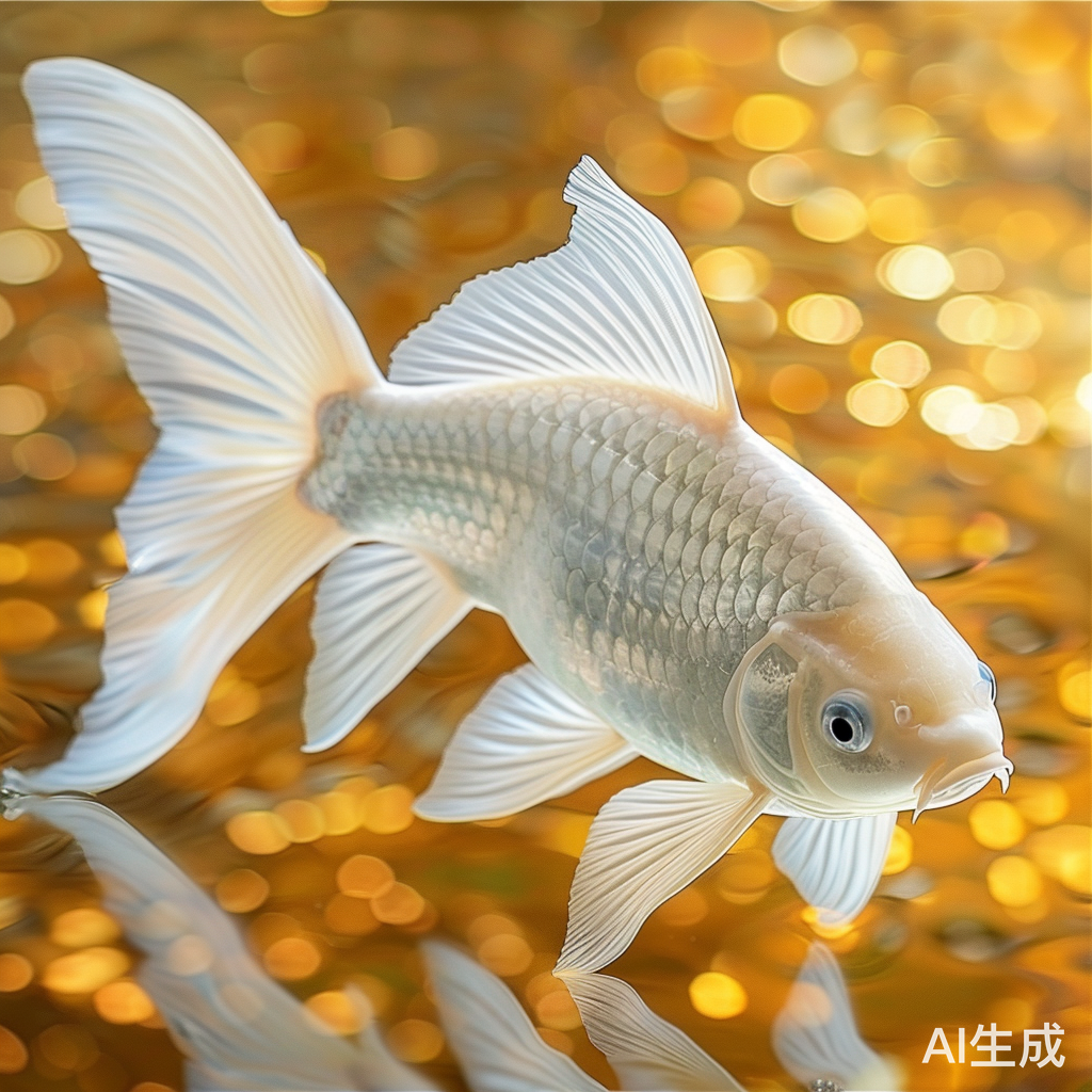 纯白色蝴蝶鲤的微信头像设计