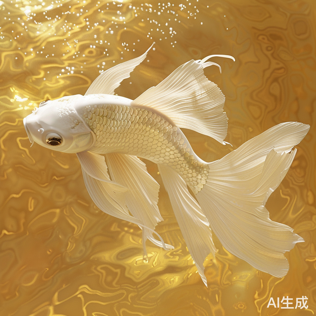 纯白色蝴蝶鲤的微信头像设计