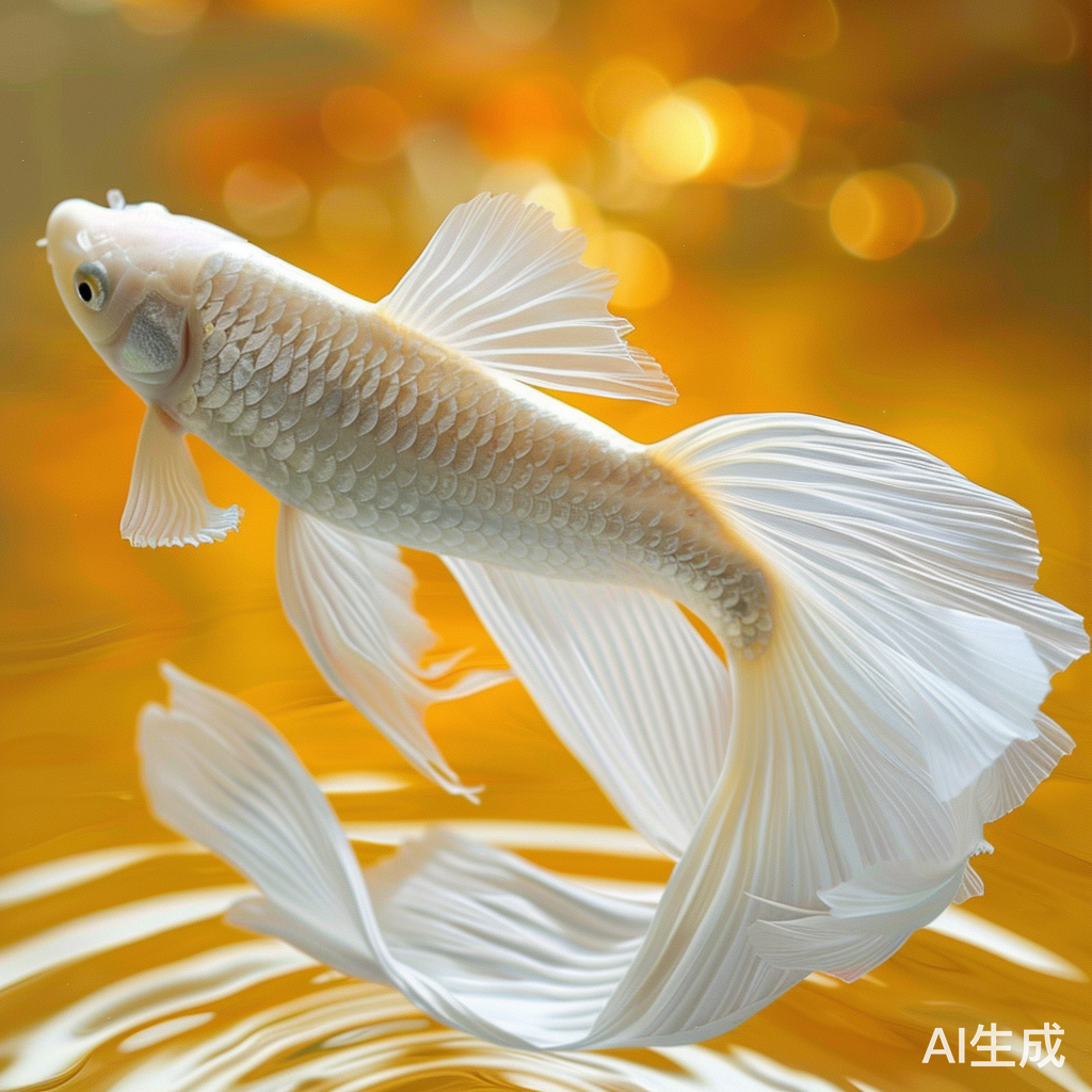 纯白色蝴蝶鲤的微信头像设计